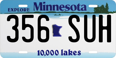 MN license plate 356SUH