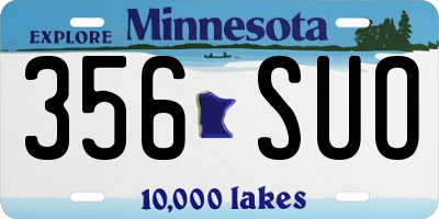 MN license plate 356SUO