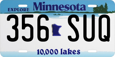 MN license plate 356SUQ
