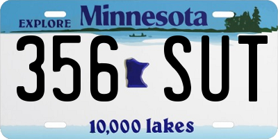 MN license plate 356SUT