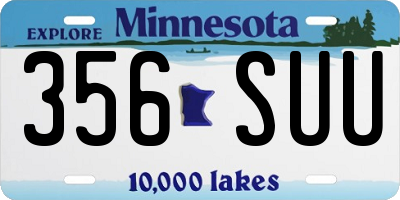 MN license plate 356SUU