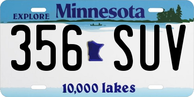 MN license plate 356SUV