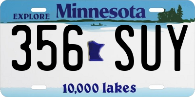 MN license plate 356SUY