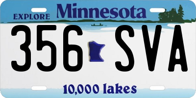 MN license plate 356SVA