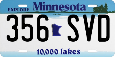 MN license plate 356SVD