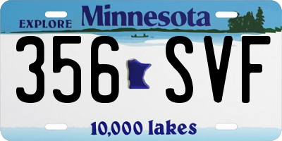 MN license plate 356SVF