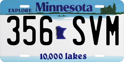 MN license plate 356SVM