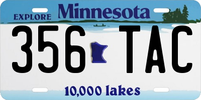 MN license plate 356TAC