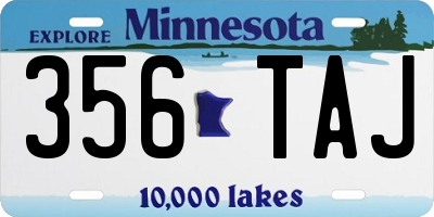 MN license plate 356TAJ