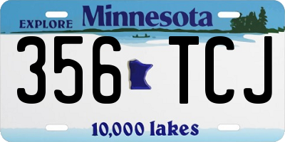 MN license plate 356TCJ