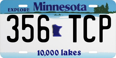 MN license plate 356TCP
