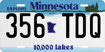 MN license plate 356TDQ
