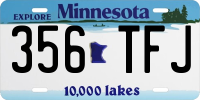 MN license plate 356TFJ
