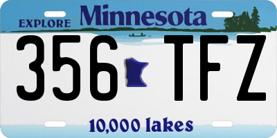 MN license plate 356TFZ