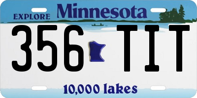 MN license plate 356TIT