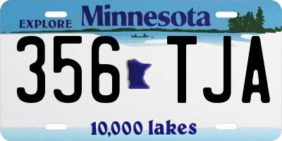 MN license plate 356TJA