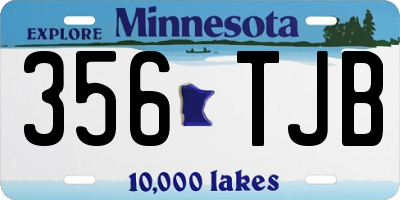 MN license plate 356TJB