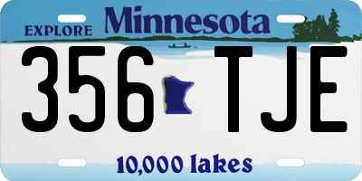 MN license plate 356TJE