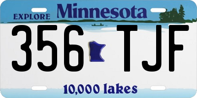 MN license plate 356TJF