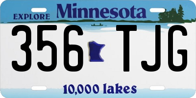 MN license plate 356TJG