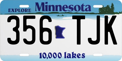 MN license plate 356TJK
