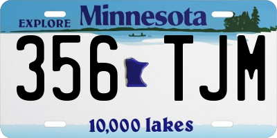 MN license plate 356TJM