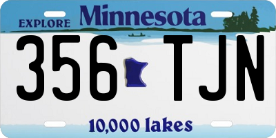 MN license plate 356TJN