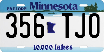 MN license plate 356TJO