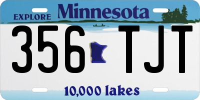 MN license plate 356TJT