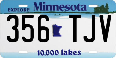 MN license plate 356TJV