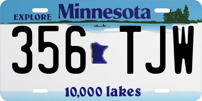 MN license plate 356TJW