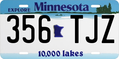 MN license plate 356TJZ