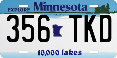 MN license plate 356TKD