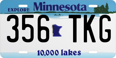 MN license plate 356TKG
