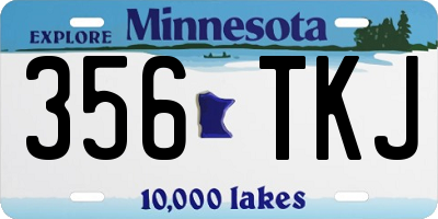 MN license plate 356TKJ