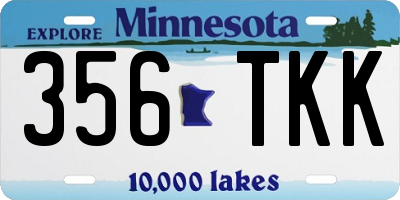 MN license plate 356TKK
