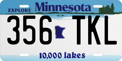MN license plate 356TKL