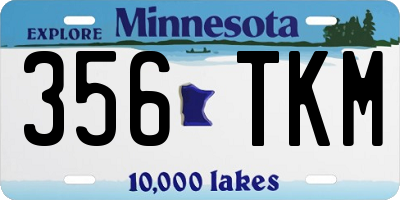 MN license plate 356TKM
