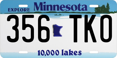 MN license plate 356TKO