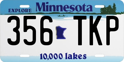 MN license plate 356TKP