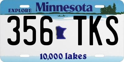 MN license plate 356TKS
