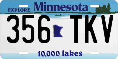 MN license plate 356TKV