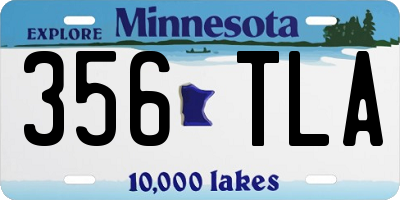 MN license plate 356TLA