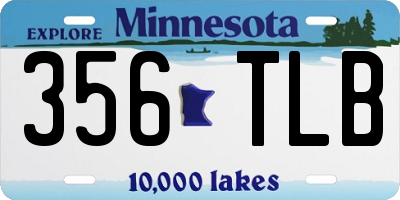 MN license plate 356TLB