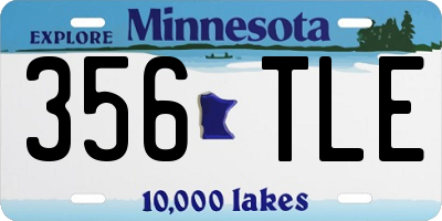 MN license plate 356TLE