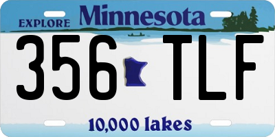 MN license plate 356TLF