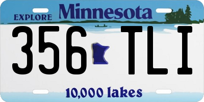 MN license plate 356TLI
