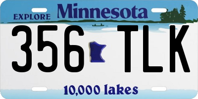 MN license plate 356TLK