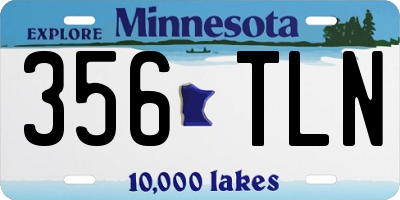 MN license plate 356TLN