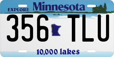 MN license plate 356TLU